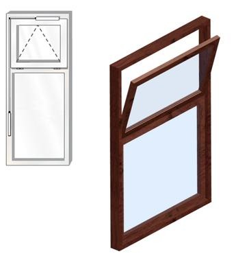 Vantanas abatible (vasistas) con mando distancia